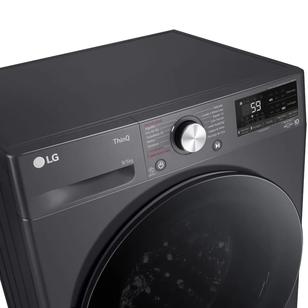 LG WD9MVC4S6 9/5 kg Gris, foto 3