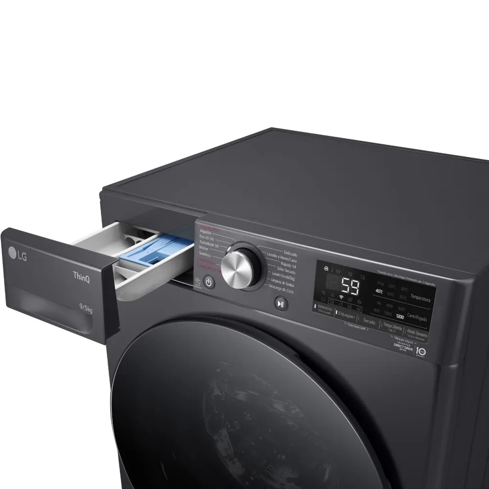 LG WD9MVC4S6 9/5 kg Gris, foto 6