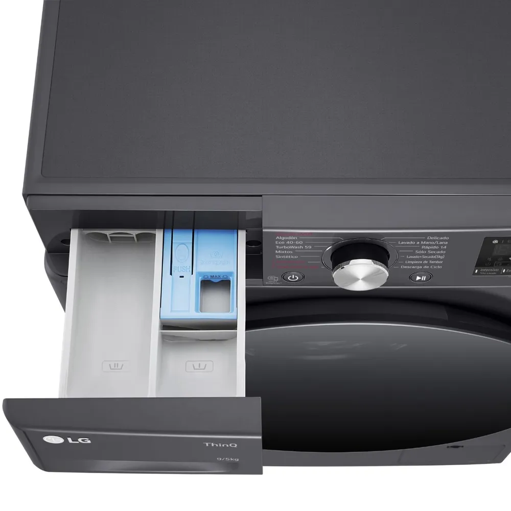 LG WD9MVC4S6 9/5 kg Gris, foto 7