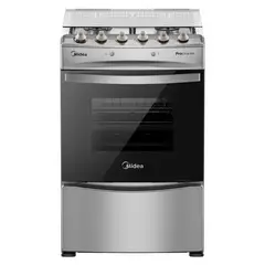 MIDEA - Cocina 4 Quemadores Horno De 63.89 Lt Con Grill Gas Licuado Mcg-4Qpi24Ns