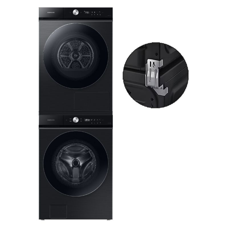 SAMSUNG - Lavadora-Secadora Apilable Bespoke Smart Tower 25 Kg + 17 Kg + Kit Samsung
