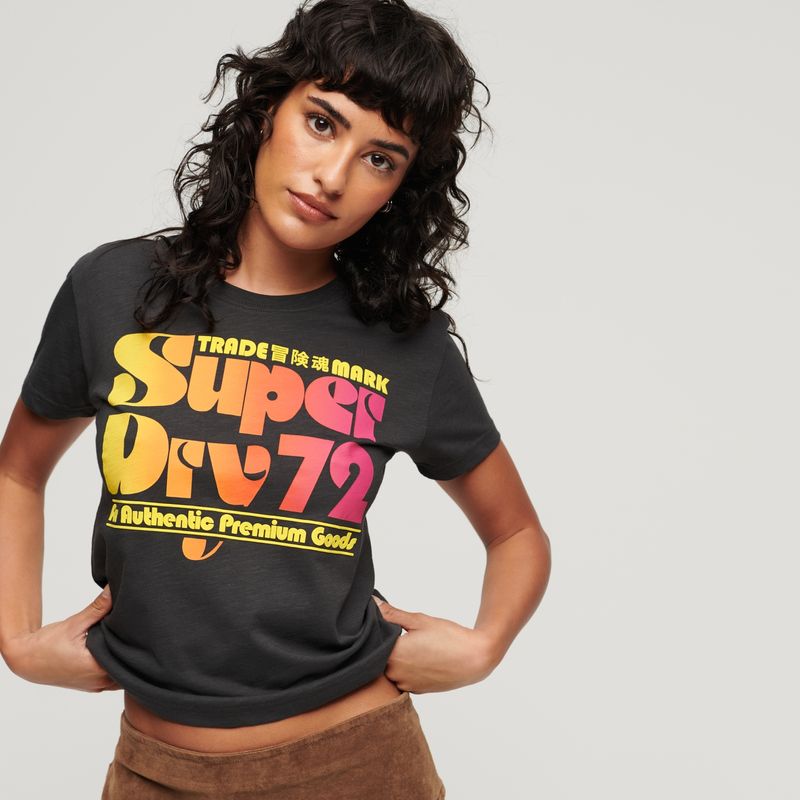 SUPERDRY - Polera Estampada Algodón Mujer Superdry