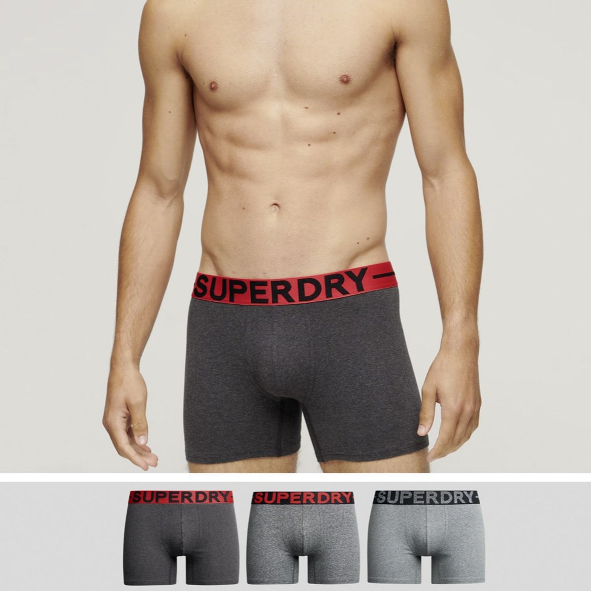 SUPERDRY - Tripack Boxers Algodón Hombre Superdry