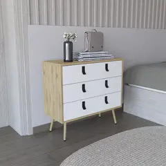 TUHOME - Comoda Huna Macadamia Blanco