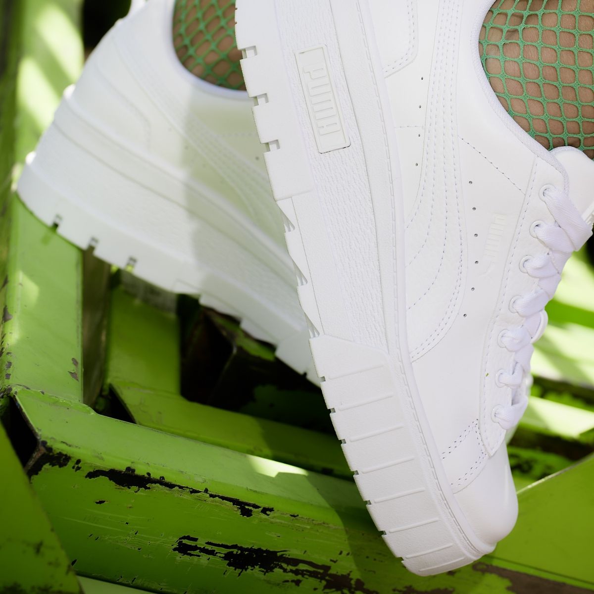 PUMA - Mayze Wedge Zapatilla Urbana Mujer Blanco Puma