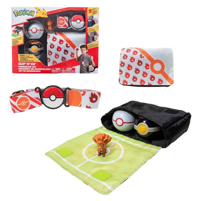 POKEMON - Bolso Entrenador 2 Pokebolas Cintur Azul Pokemon