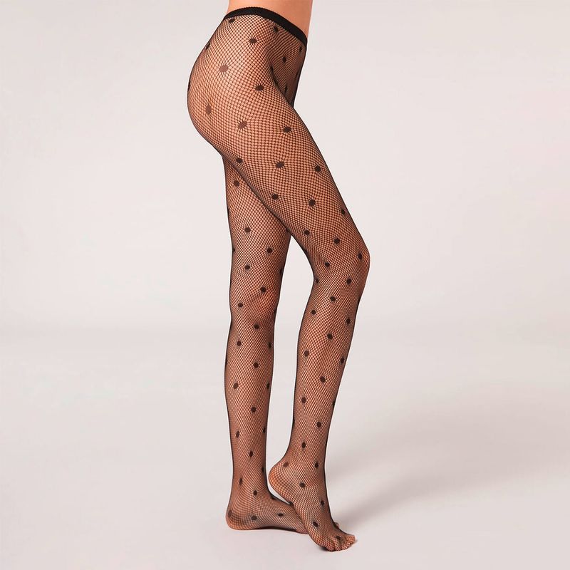 CALZEDONIA - Pantys de Red Lunares Mujer Calzedonia