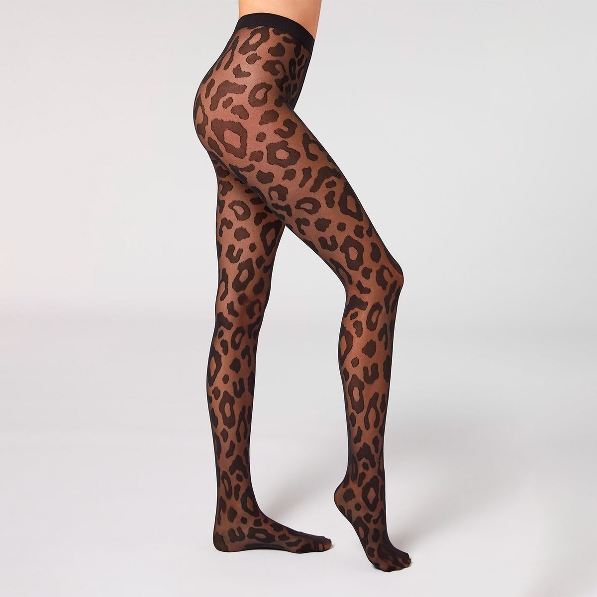 CALZEDONIA - Pantys Transparentes 30 Deniers con Estampado Animal Grande Mujer Calzedonia