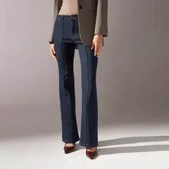 CALZEDONIA - Leggings Acampanados con Costura Central Mujer