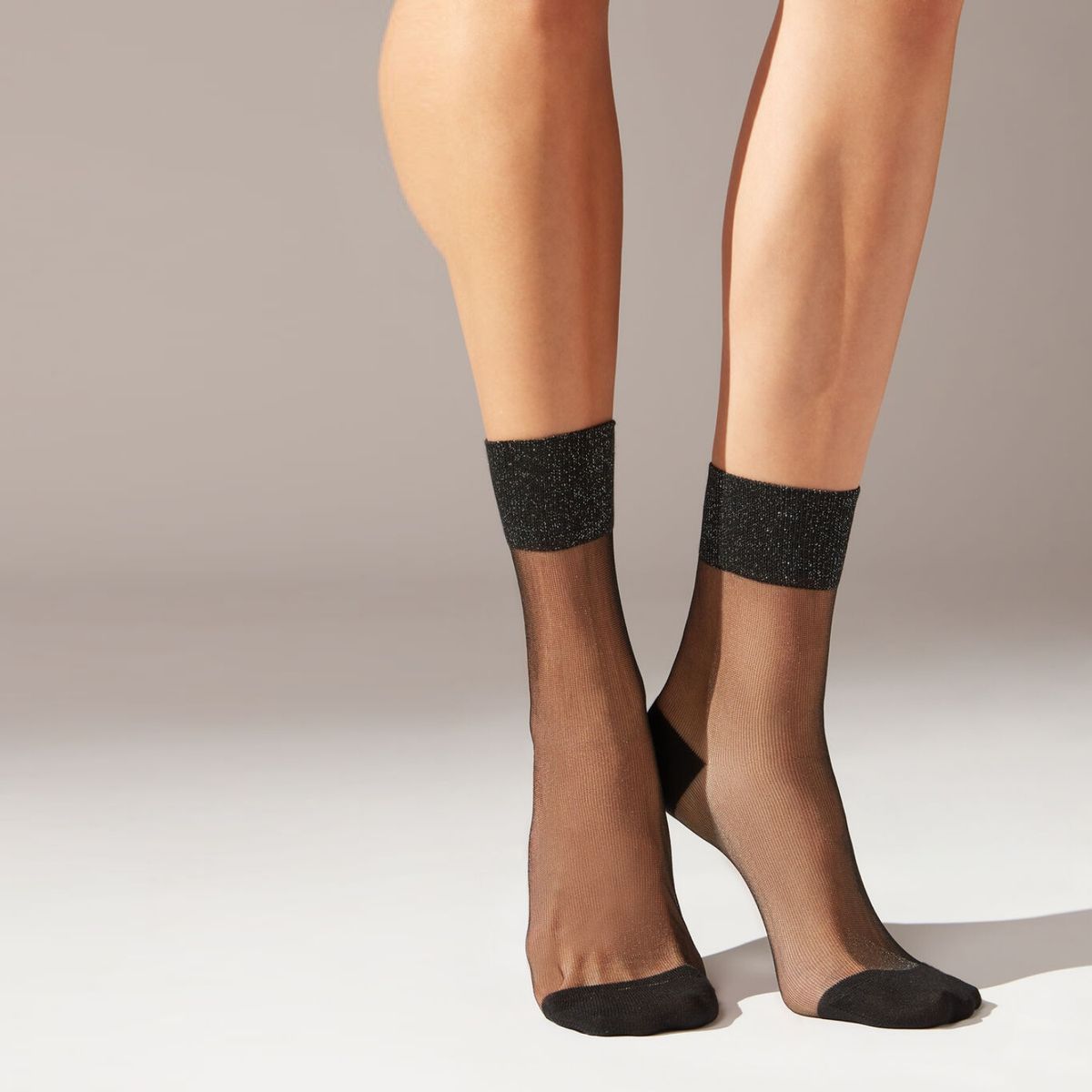 CALZEDONIA - Calcetines Cortos Glitter Mujer Calzedonia