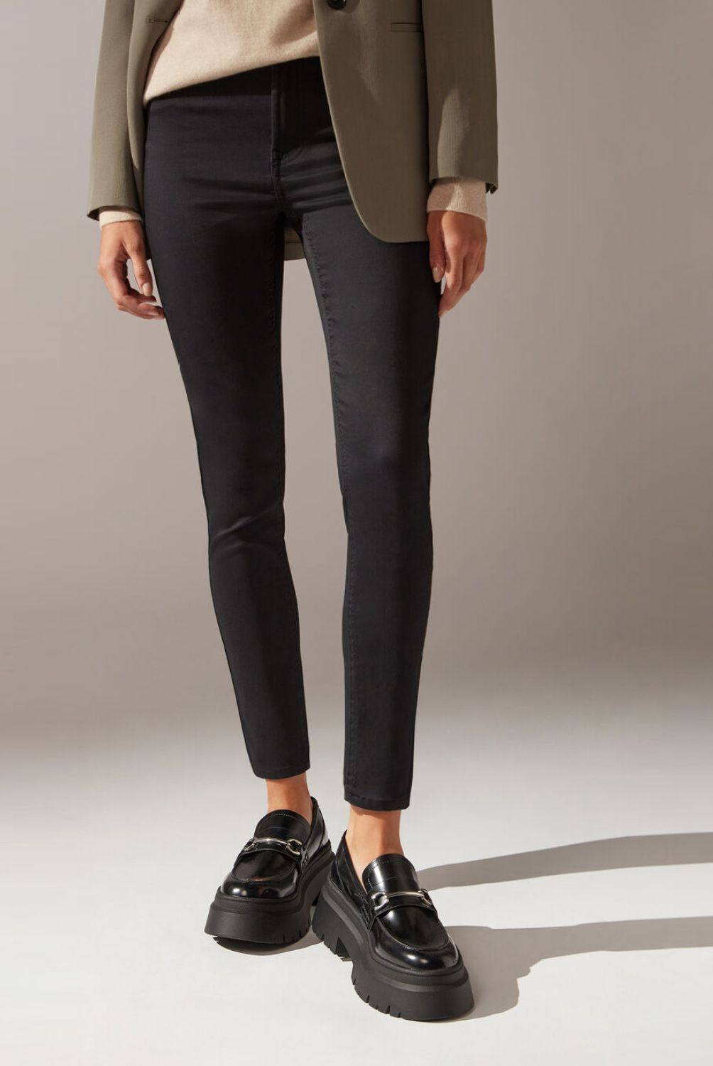 CALZEDONIA - Leggings Tiro Alto Push Up Mujer Calzedonia