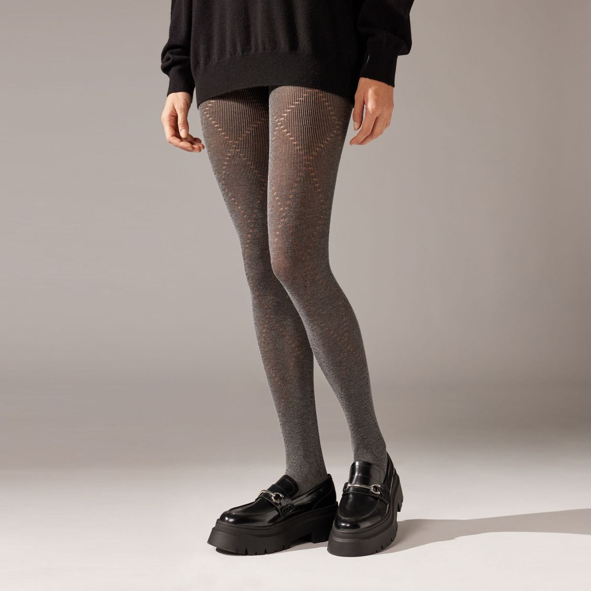 CALZEDONIA - Pantys Cashemere con Estampado Mujer Calzedonia