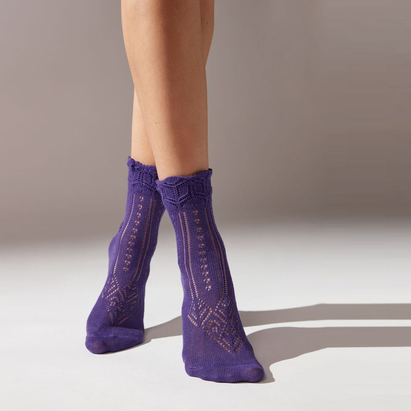 CALZEDONIA - Calcetines Cortos Estampado Mujer Calzedonia