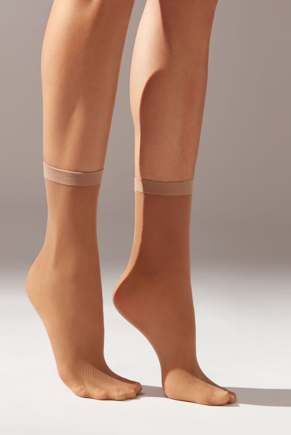 CALZEDONIA - Calcetines Cortos de Red Rombos Eco Mujer Calzedonia