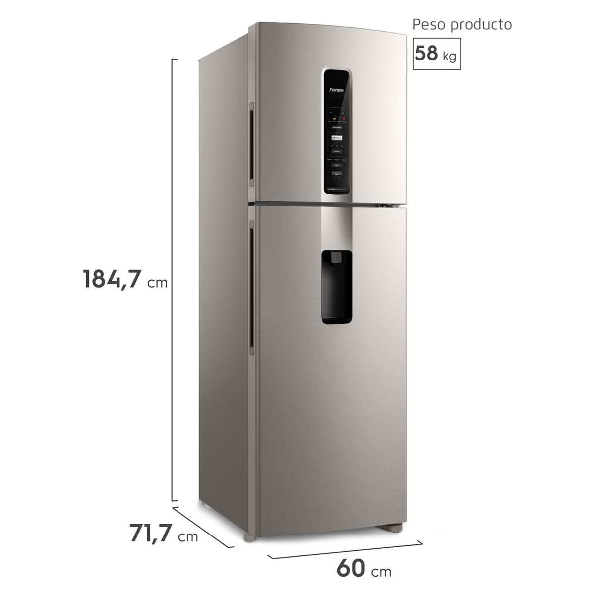 FENSA - Refrigerador Top Mount Freezer 409 Litros No Frost IW45S Fensa