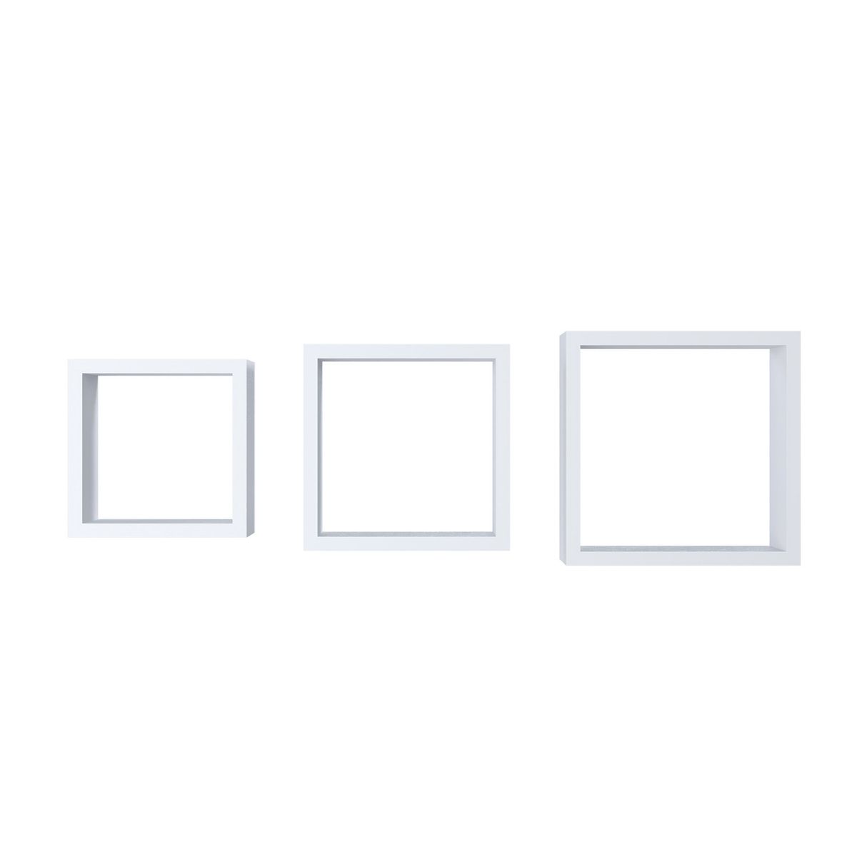 VEKKAHOME - Repisa Flotante Cuadrada Blanca Vekkahome