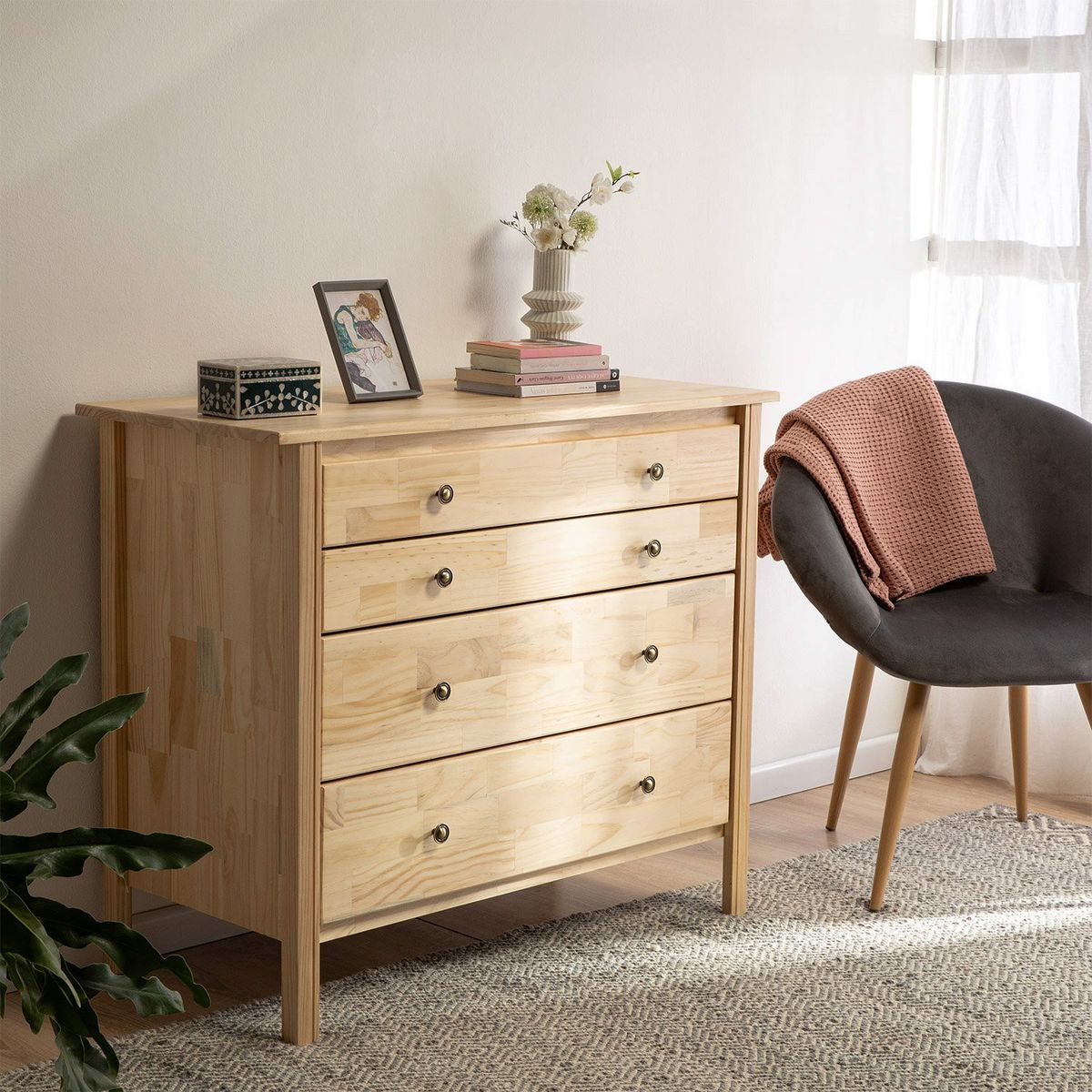 CIC - Cómoda Berlin 4 Cajones Natural Cic