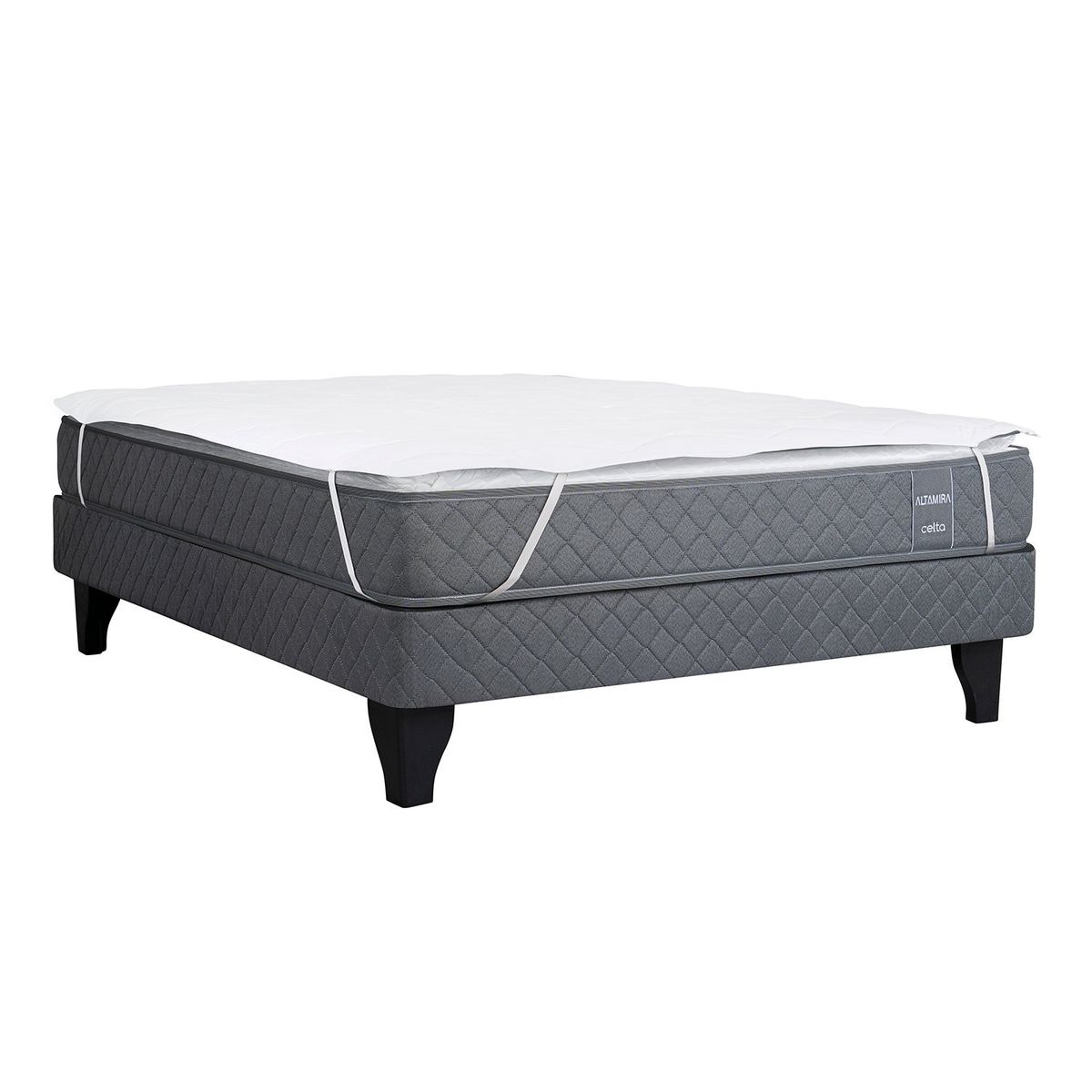 CELTA - Cama Europea Altamira Celta 2 Plazas + Cubre Colchón