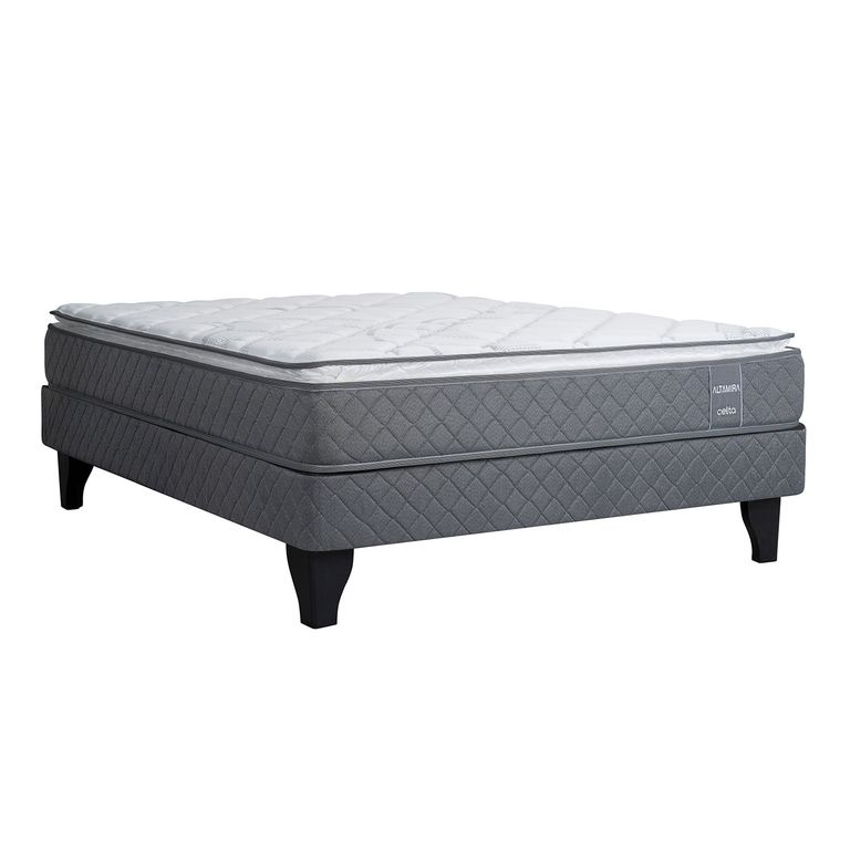 CELTA Cama Europea Altamira 2 Plazas + 2 Almohadas