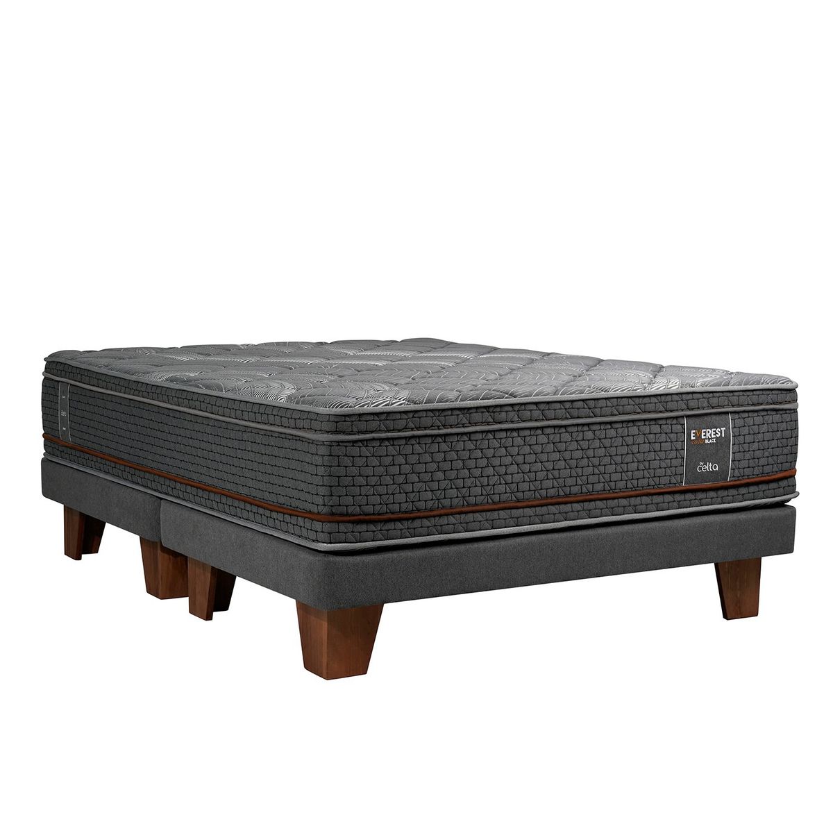 CELTA - Cama Europea Everest Copper Celta 2 Plazas Base Dividida