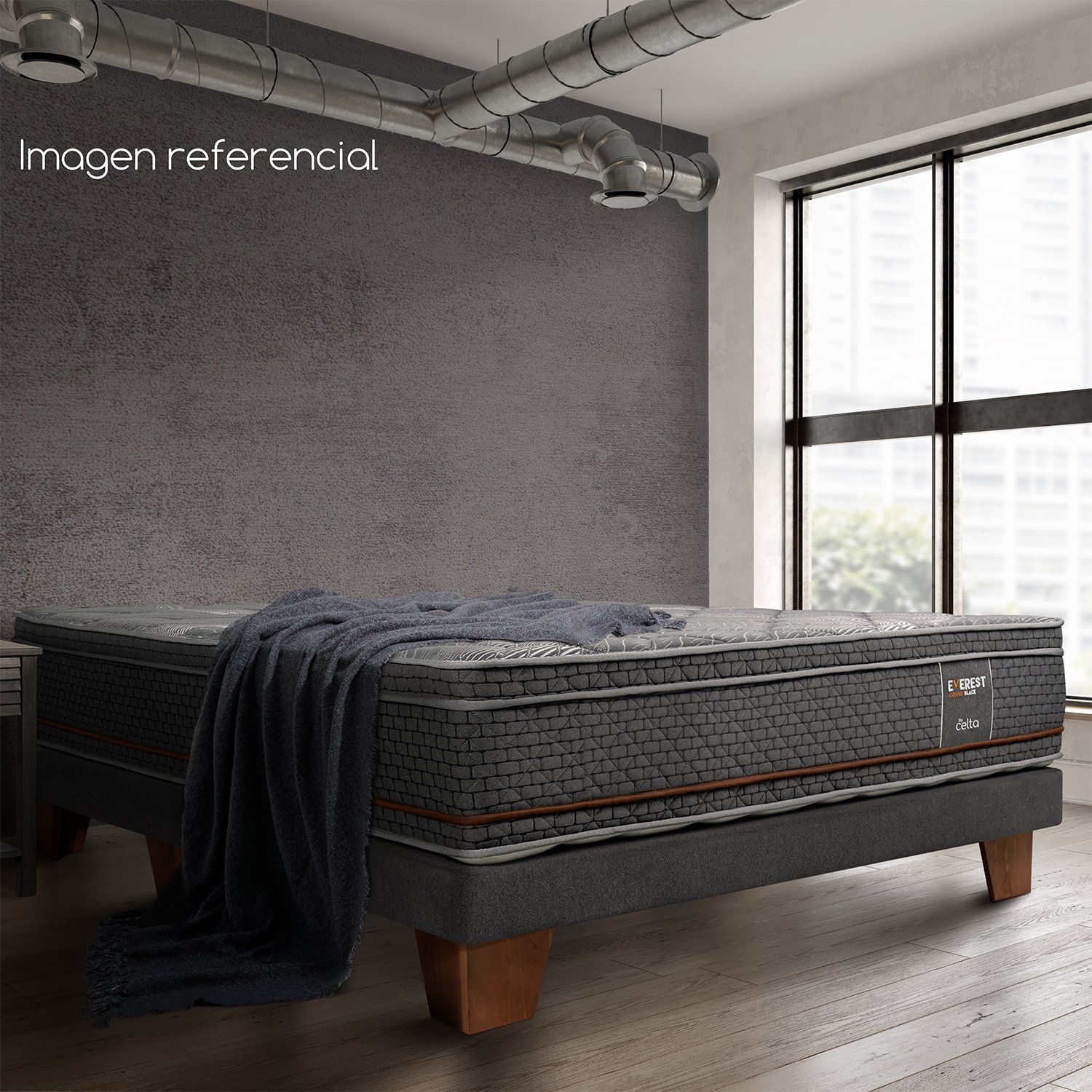 CELTA Cama Europea Everest Copper Celta King | falabella.com