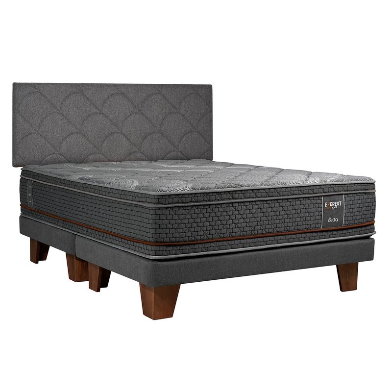 CELTA - Cama Europea Everest Copper Celta King + Respaldo Everest