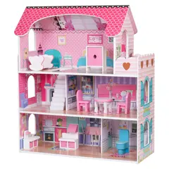 KIDSCOOL - Casa De Muñeca Madera 3 Pisos