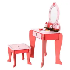 KIDSCOOL - Tocador Retro Rosado Con Accesorios