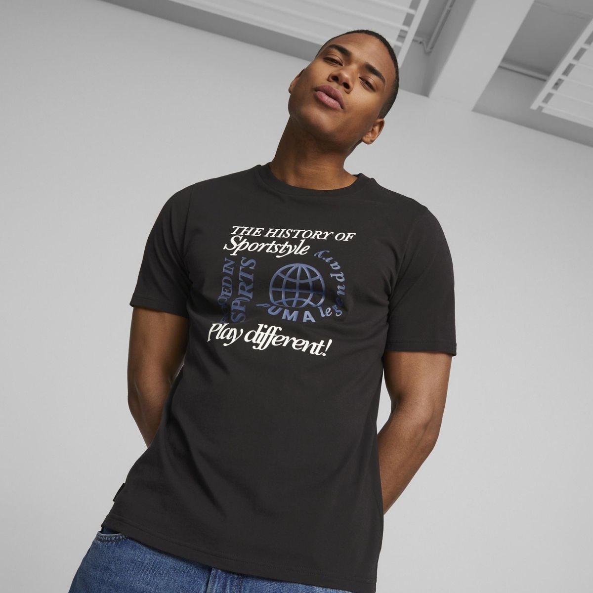 PUMA - Polera Manga Corta Hombre Regular Fit Urbano Puma