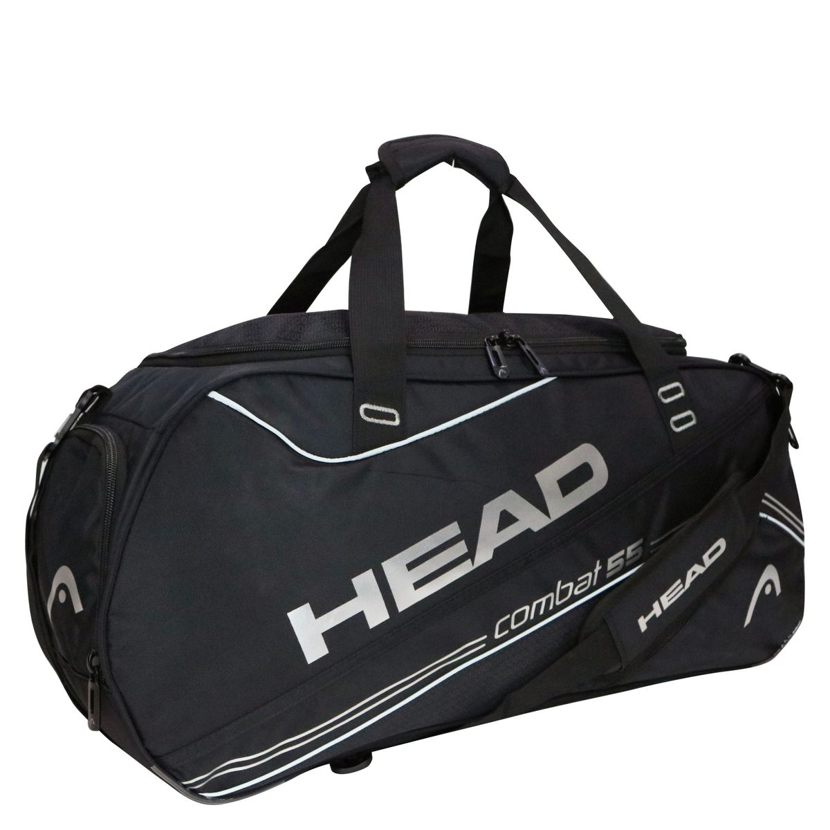 HEAD - Bolso De Viaje Combat 55 Negro Plata Head