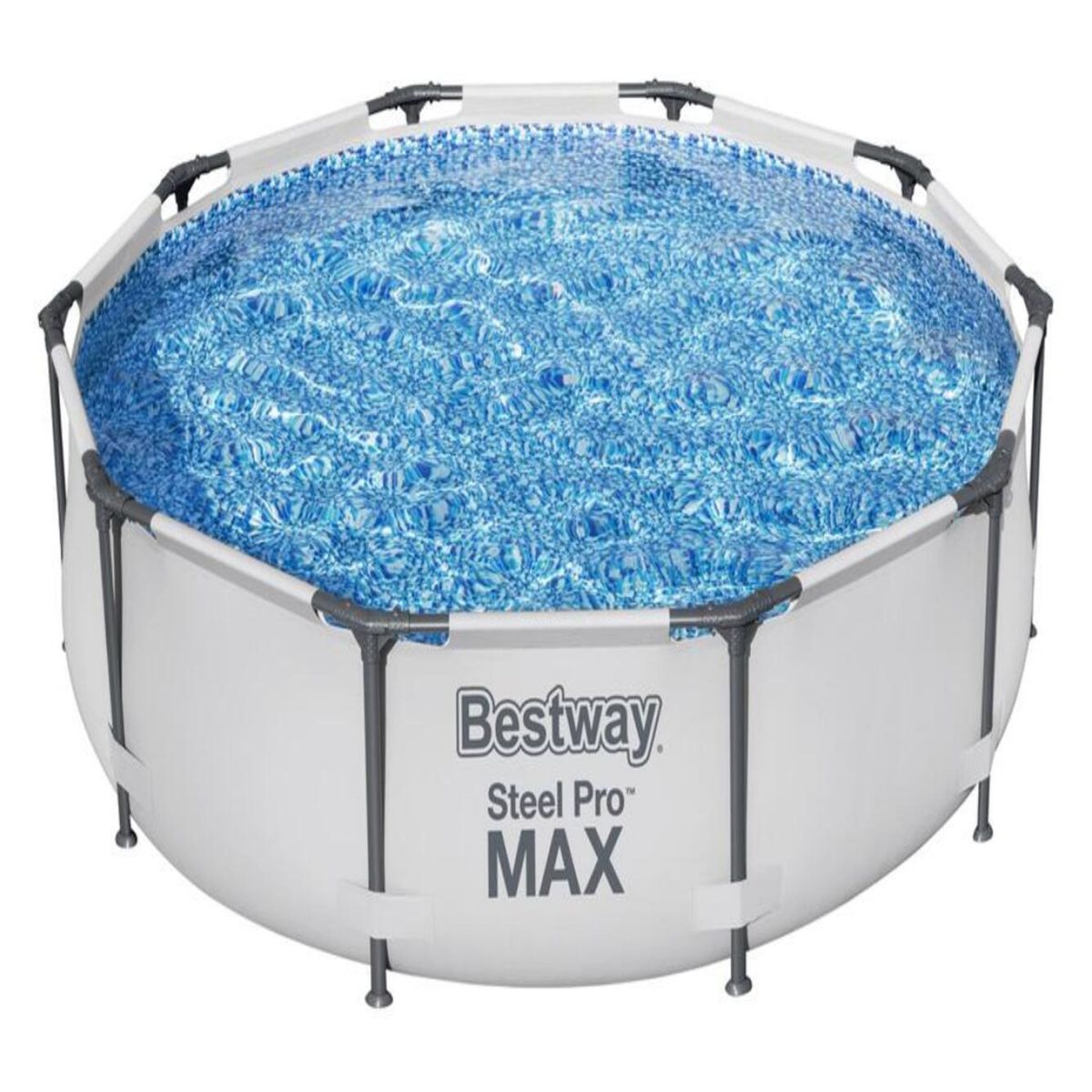 BESTWAY - Piscina Steel Pro Max Gris 3.05M X 76Cm Pool Set 4 Bestway