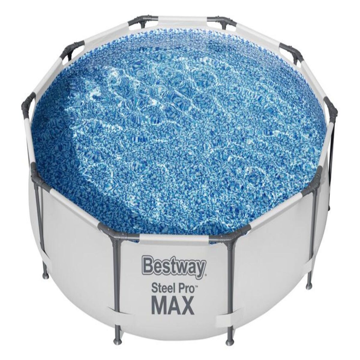 BESTWAY - Piscina Steel Pro Max Gris 3.05M X 76Cm Pool Set 4 Bestway