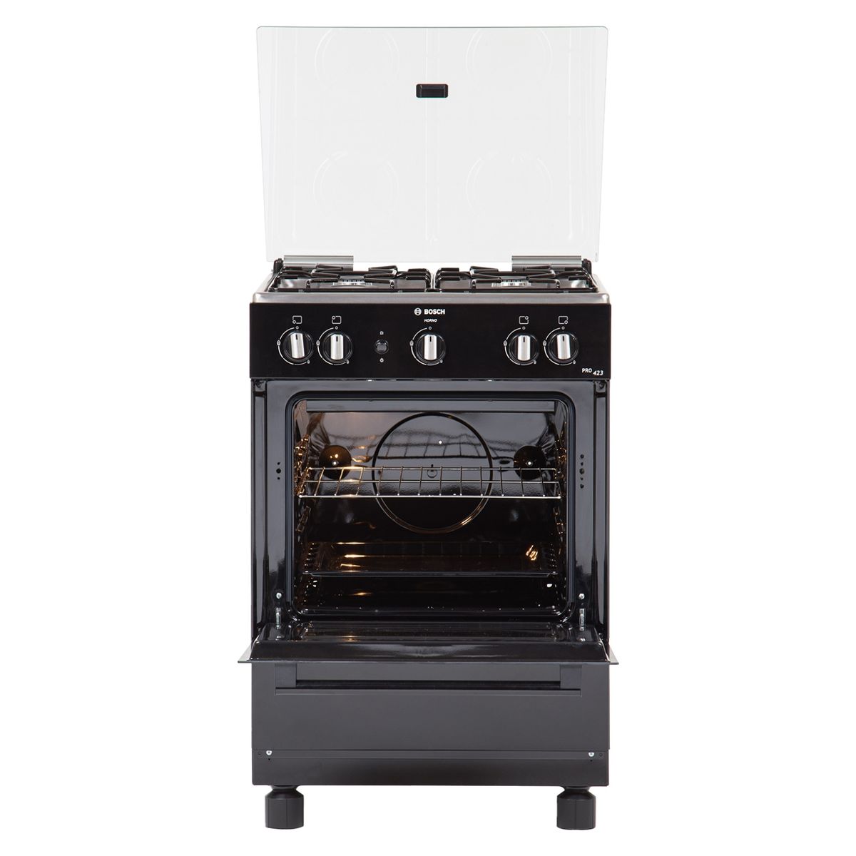 BOSCH - Cocinas a Gas 4 Quemadores Horno de 55 Lt Multigas HSG18N21SE Bosch