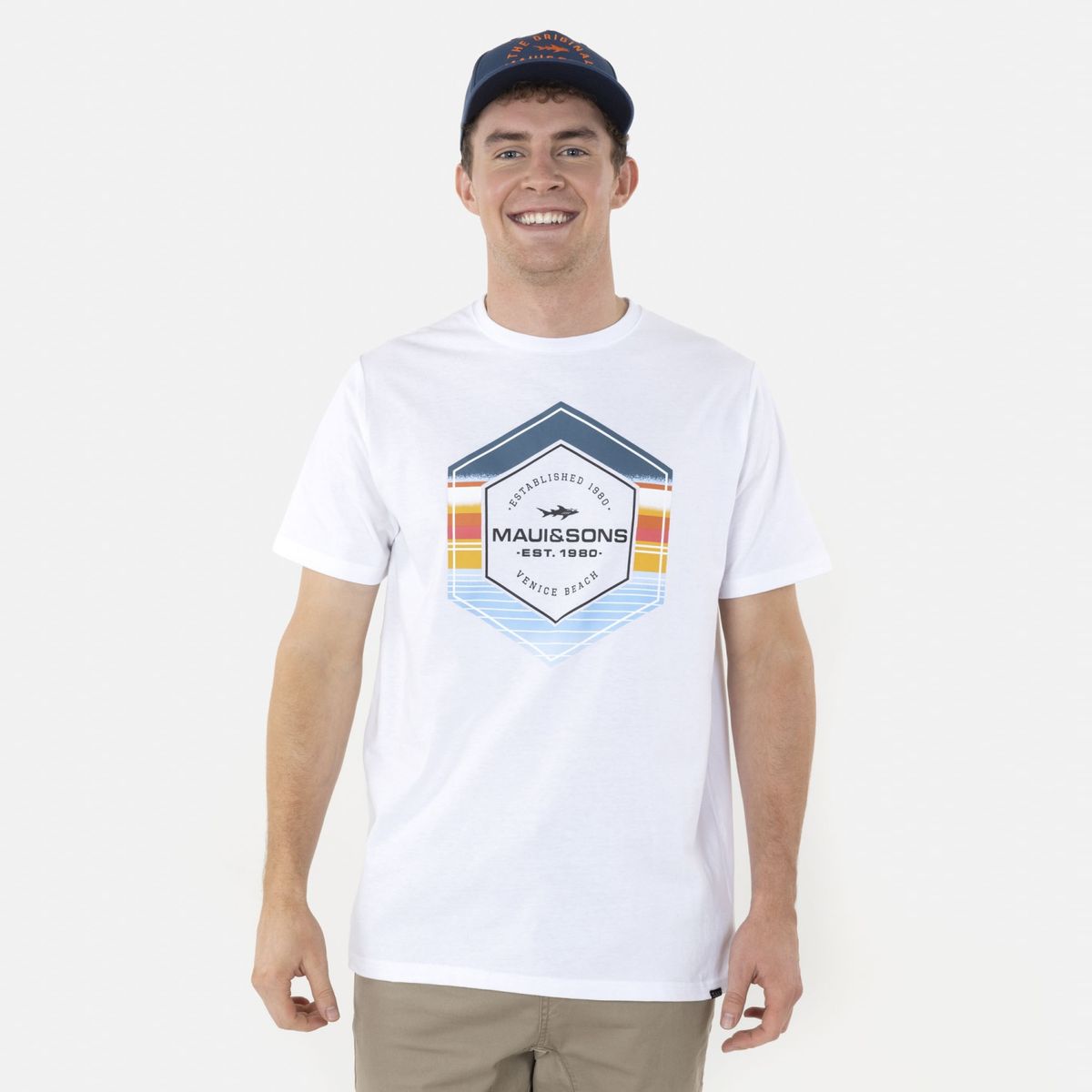 MAUI AND SONS - Polera Manga Corta Cuello Redondo Regular Fit Hombre Maui And Sons