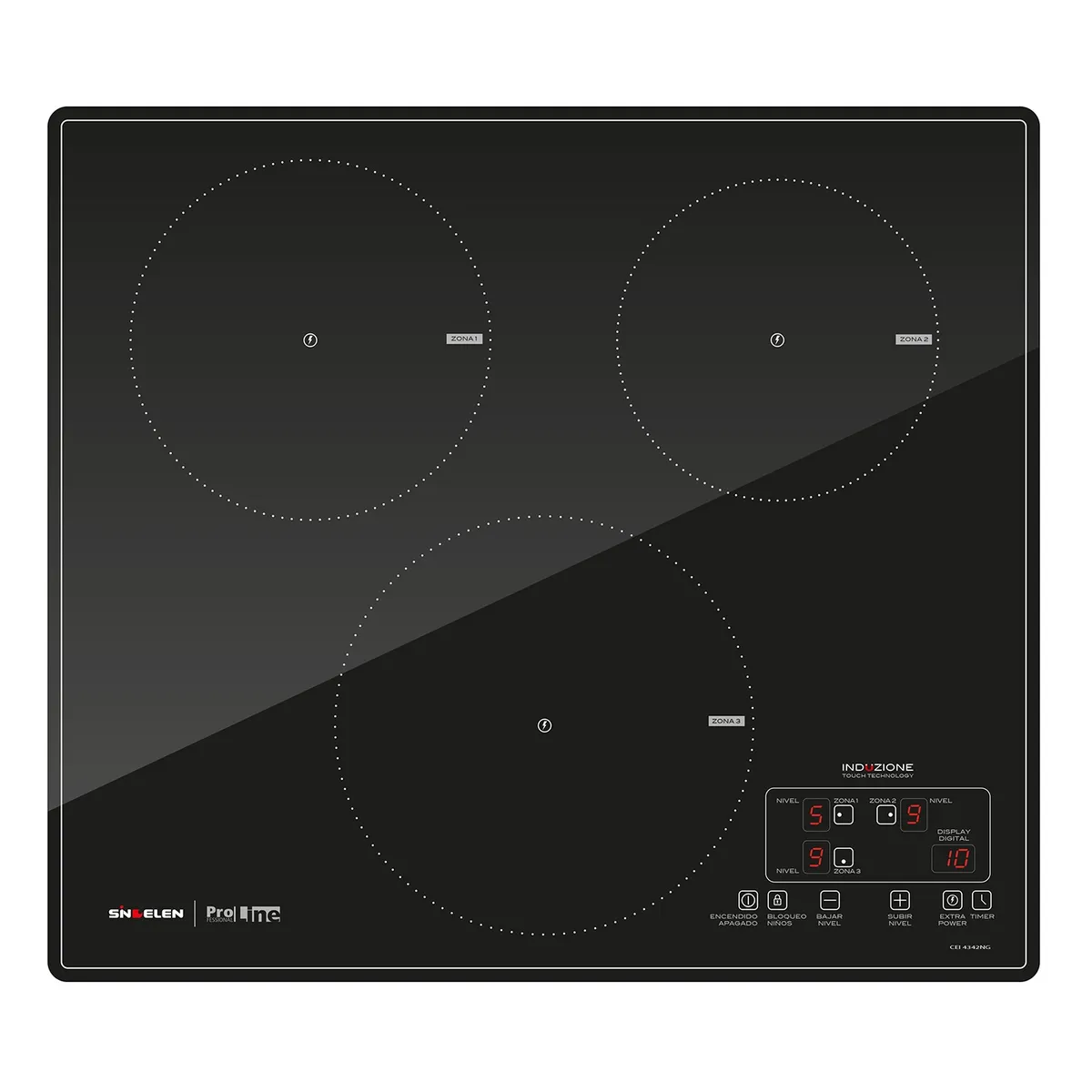 SINDELEN - Encimera Cei-4342Ng Induc 3Z Sindelen