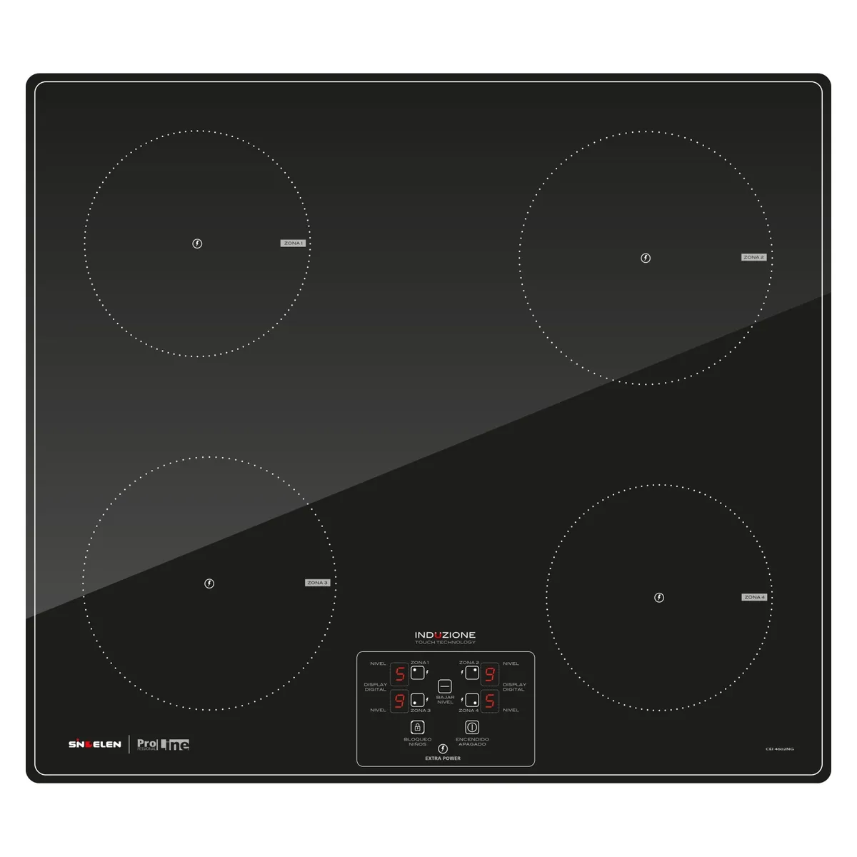 SINDELEN - Encimera Cei-4602Ng Induc 4Z Sindelen