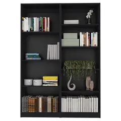TUHOME - Combo Estante 4 Repisas + Estante 5 Repisas Negro