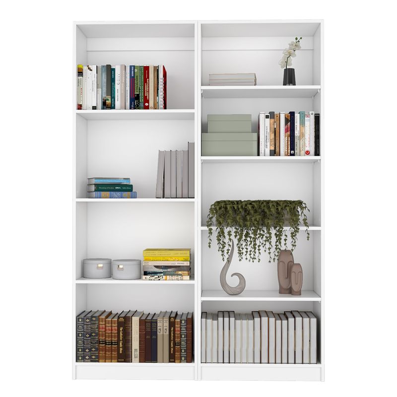 TUHOME - Combo Estante 4 Repisas + Estante 5 Repisas Blanco Tuhome