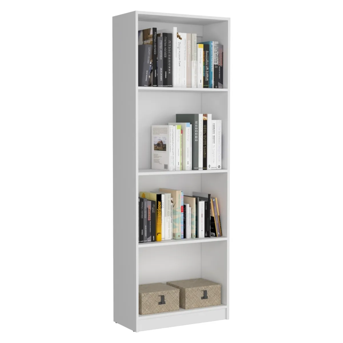 TUHOME - Combo Home Estante + Estante 2 Puertas-Blanco Tuhome