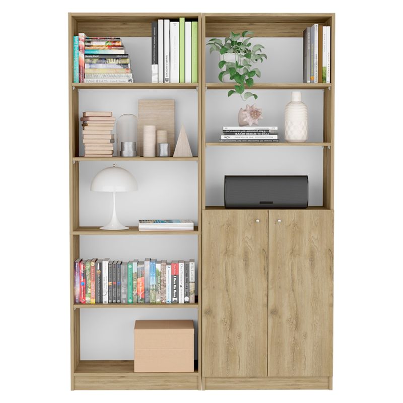 TUHOME - Combo Estante 62 + Estante 2 Puertas Beige Tuhome