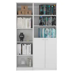 TUHOME - Combo Estante 45 + Estante 2 Puertas Blanco