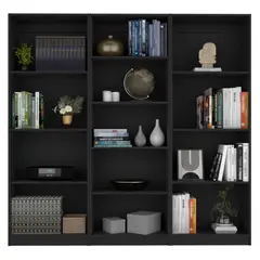 TUHOME - Combo 2 Estante 4 Repisas + Estante 5 Repisas Negro