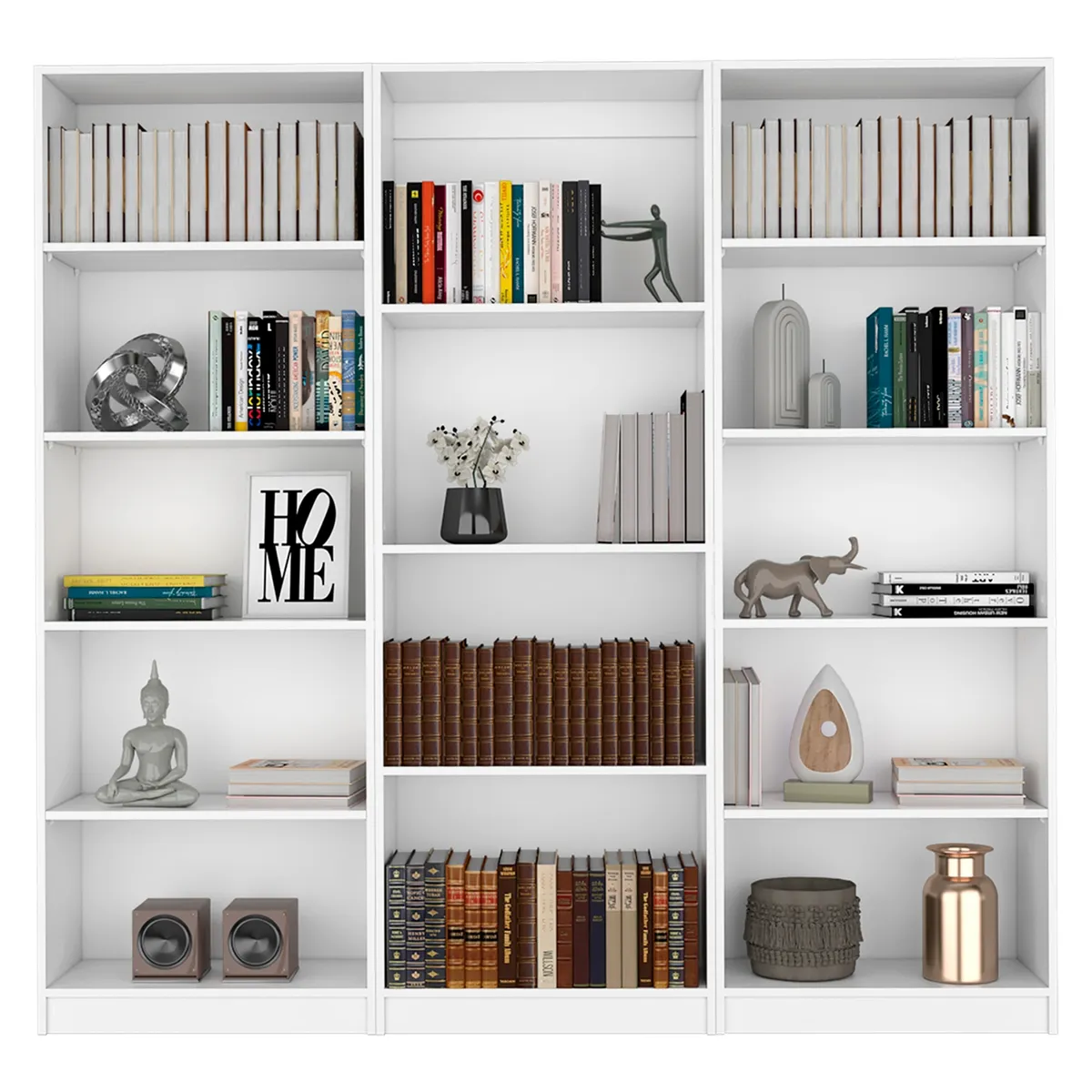 TUHOME - Combo 2 Estante 5 Repisas + Estante 4 Repisas Negro Tuhome