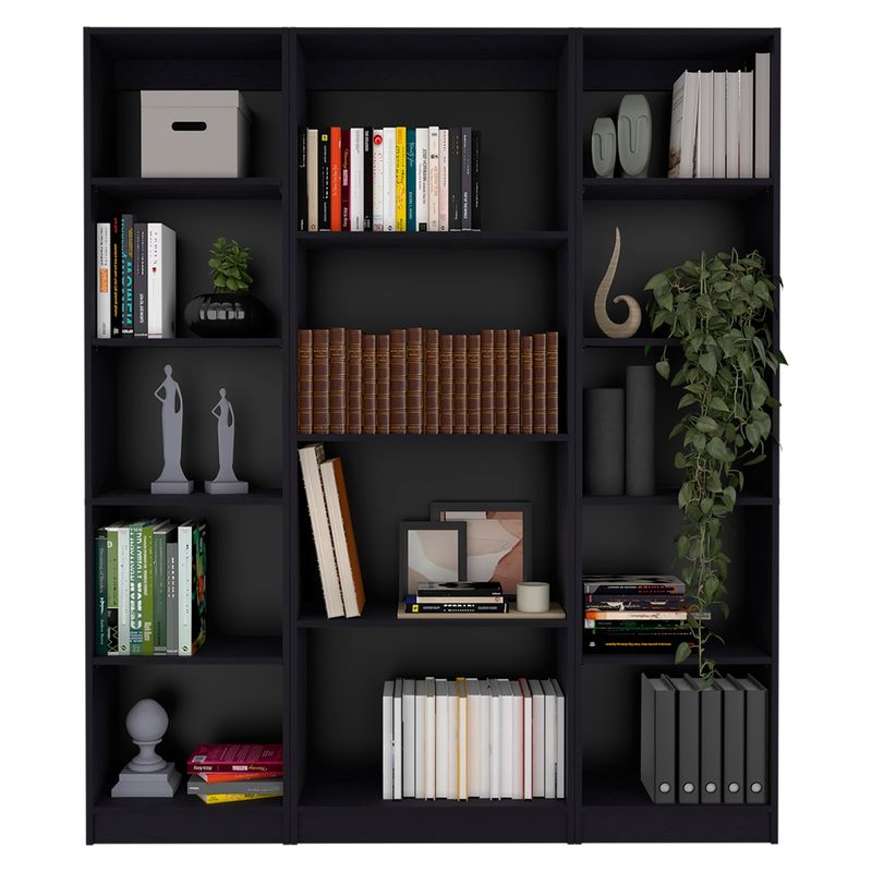 TUHOME - Combo 2 Estante 45 + Estante 4 Repisas Negro Tuhome