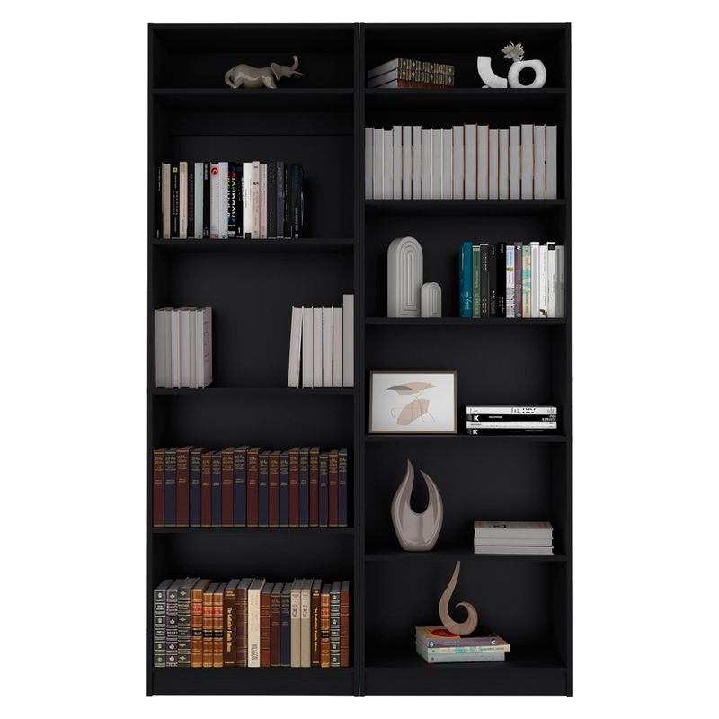 TUHOME - Combo 2 Estantes + Complemento Negro Tuhome
