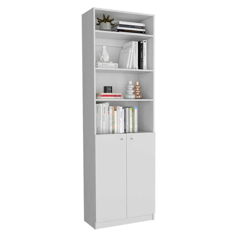 TUHOME - Combo Estante 2 Puertas + Complemento Blanco Tuhome