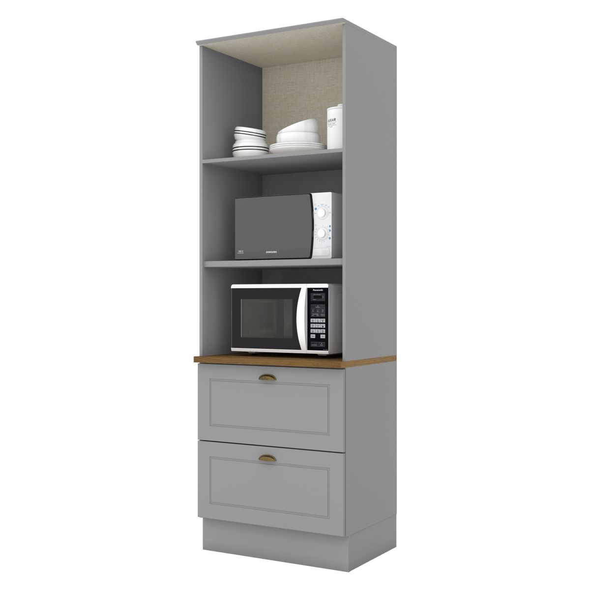 HOME MOBILI - Mueble De Cocina Porta Hornos 2 Puertas 2 Cajones Americana Home Mobili