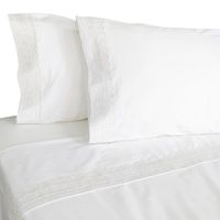 Juego De Sábanas 180 Hilos Broderie Blanca 2 Plazas