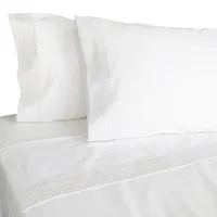 Juego De Sábanas 180 Hilos Broderie Blanca King