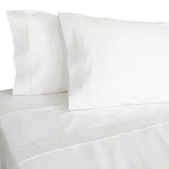 ILLUSIONS - Juego De Sábanas 180 Hilos Broderie Blanca King